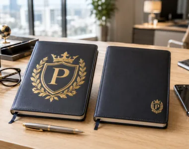 HOME 44 Custom Gift Logo Size Comparison Between Oversized and Premium Branding