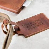 Luxury Leather Luggage Tag